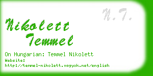 nikolett temmel business card